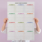 2026 Pastel A1 Wall Planner Monthly Grid Yearly Overview
