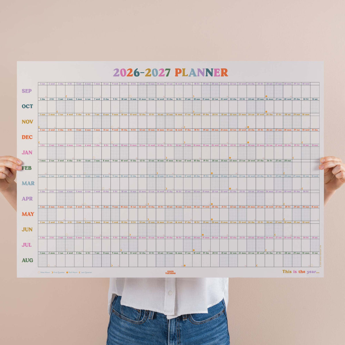 2026-2027 A1 Academic Year Wall Planner Large Landscape