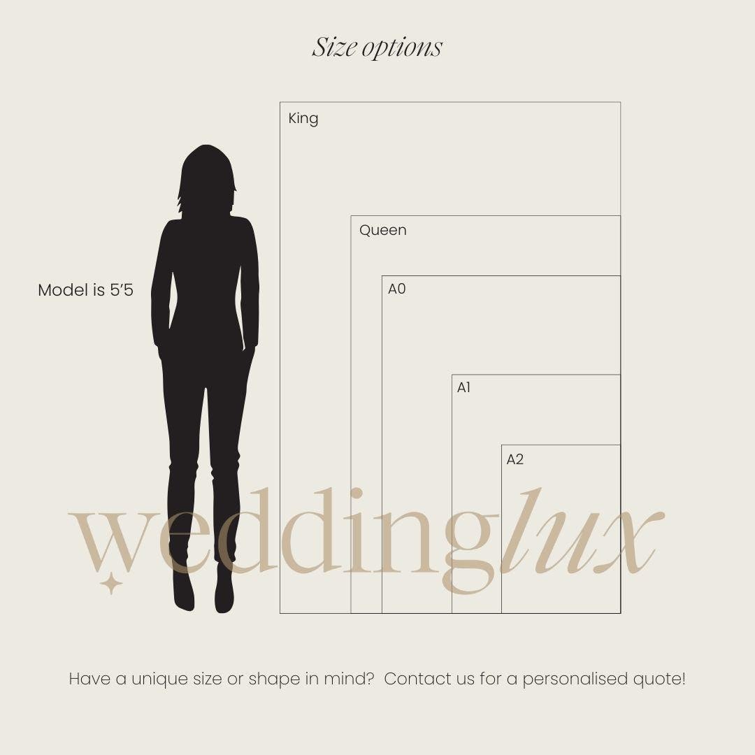 A1, A0 Wedding Welcome Sign