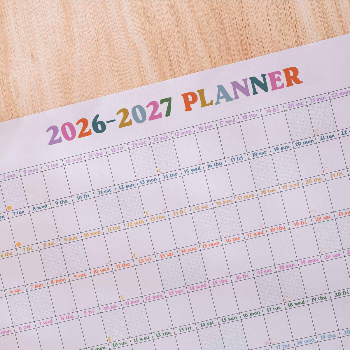 2026-2027 A1 Academic Year Wall Planner Large Landscape