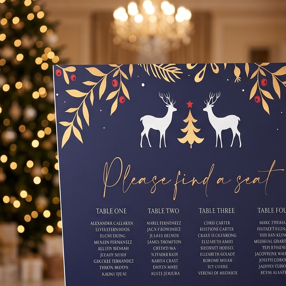 Corporate Christmas Table Plan for Christmas gifting