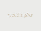 the word "weddinglux" in a light brown font.
