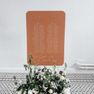 Terracotta Wedding Seating Planner