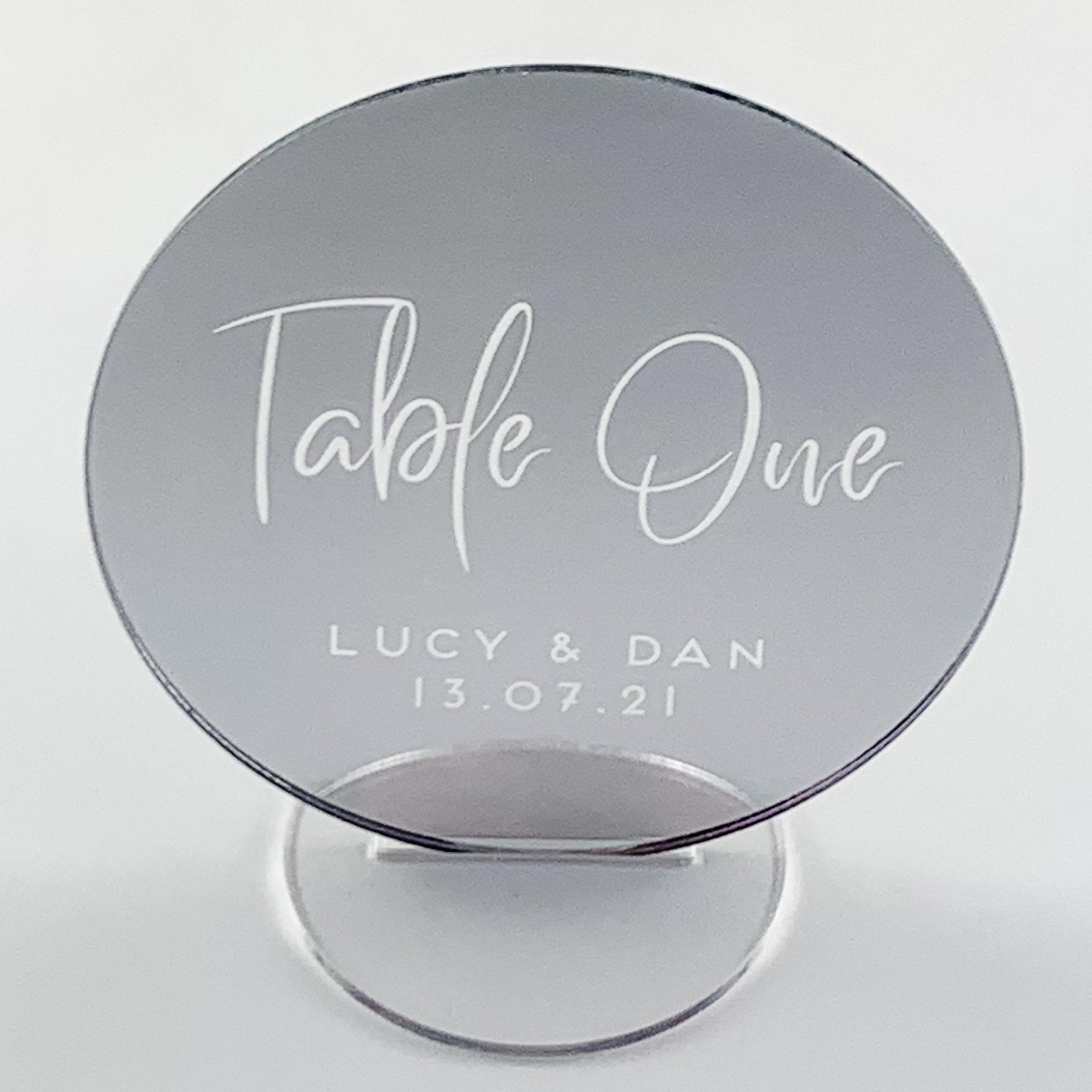 Personalised Luxury Wedding Table Numbers