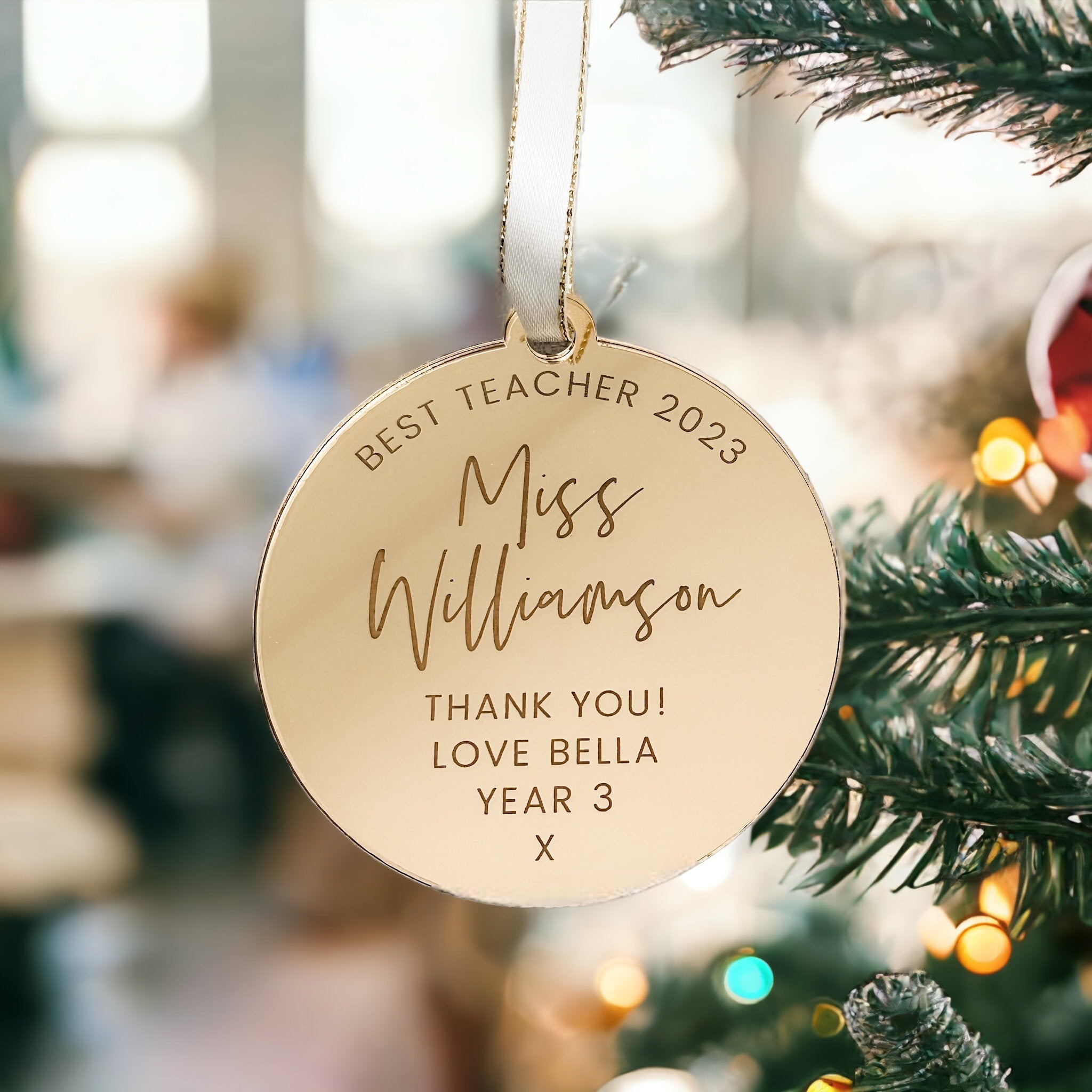 Engraved Best Teacher Thank You Personalised Gift