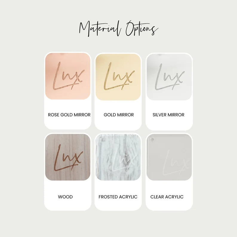 Rose Gold Wedding Signs