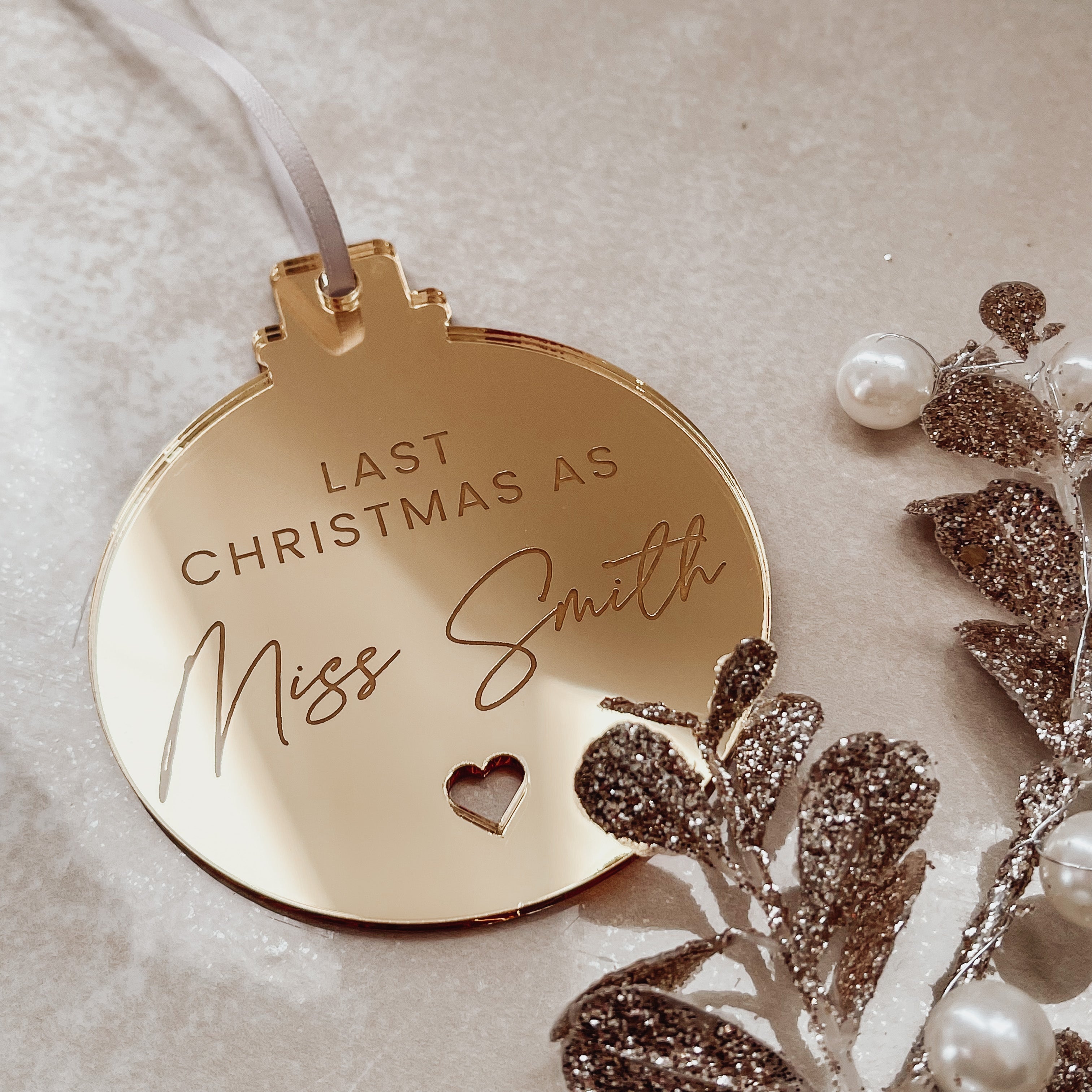 Gold Bride To Be Bauble
