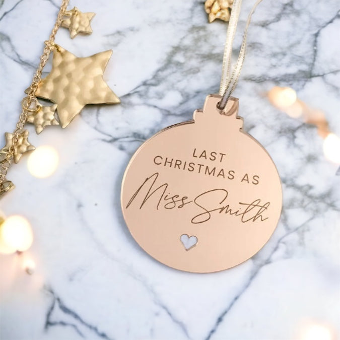 Last Christmas As a Miss Tree Decoration