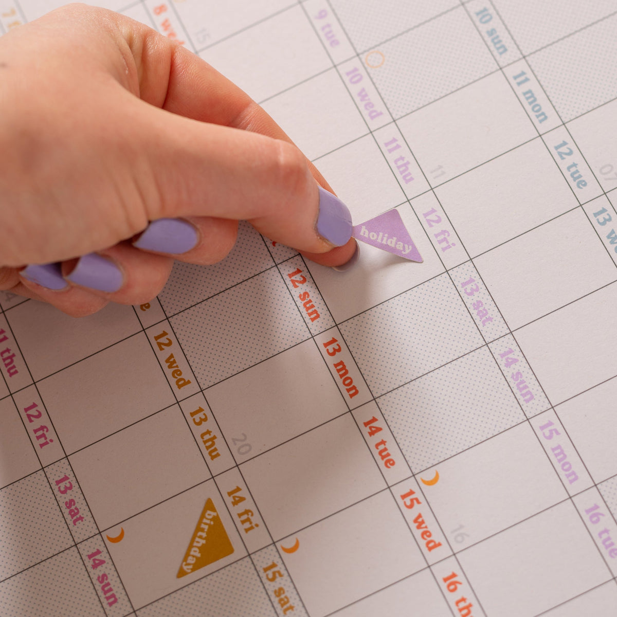 2025–2026 Academic Year Wall Planner Landscape Colour-Blocked Monthly