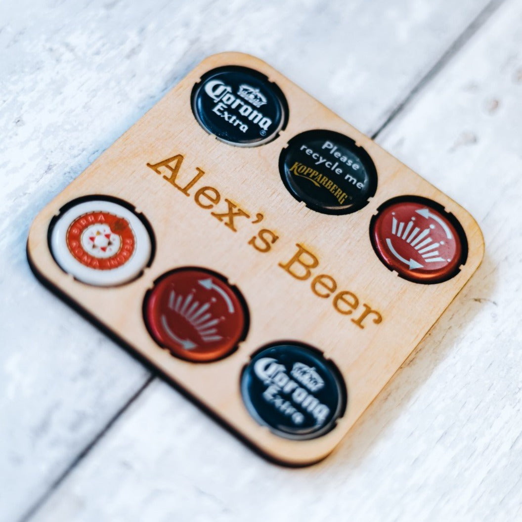 Men's Personalised Beer Coaster