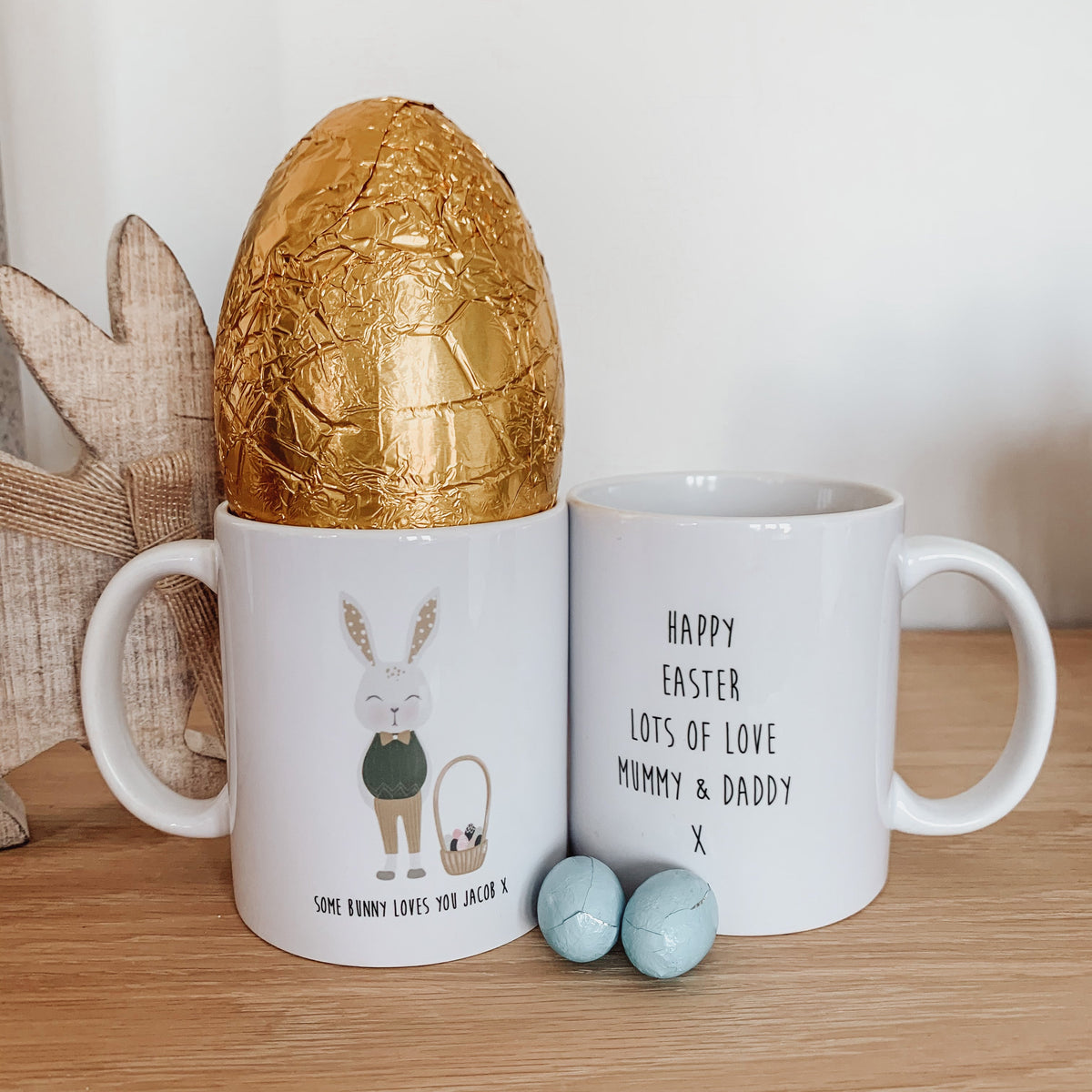 Personalised Boy's Easter Bunny Mug