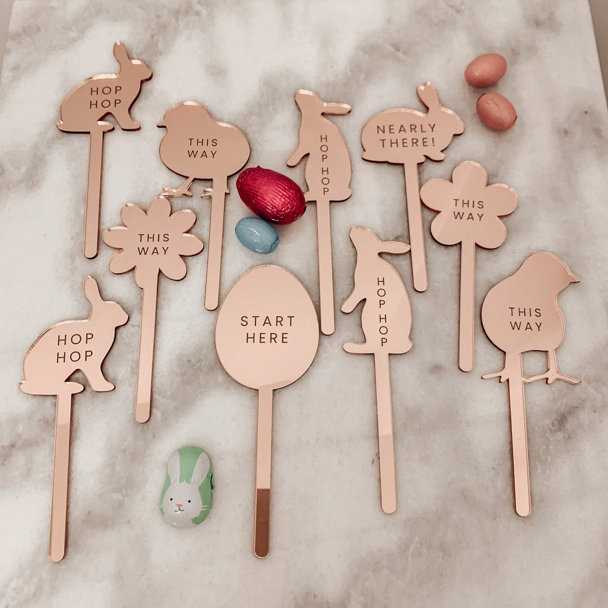 Set of 10 Easter Egg Hunt Markers