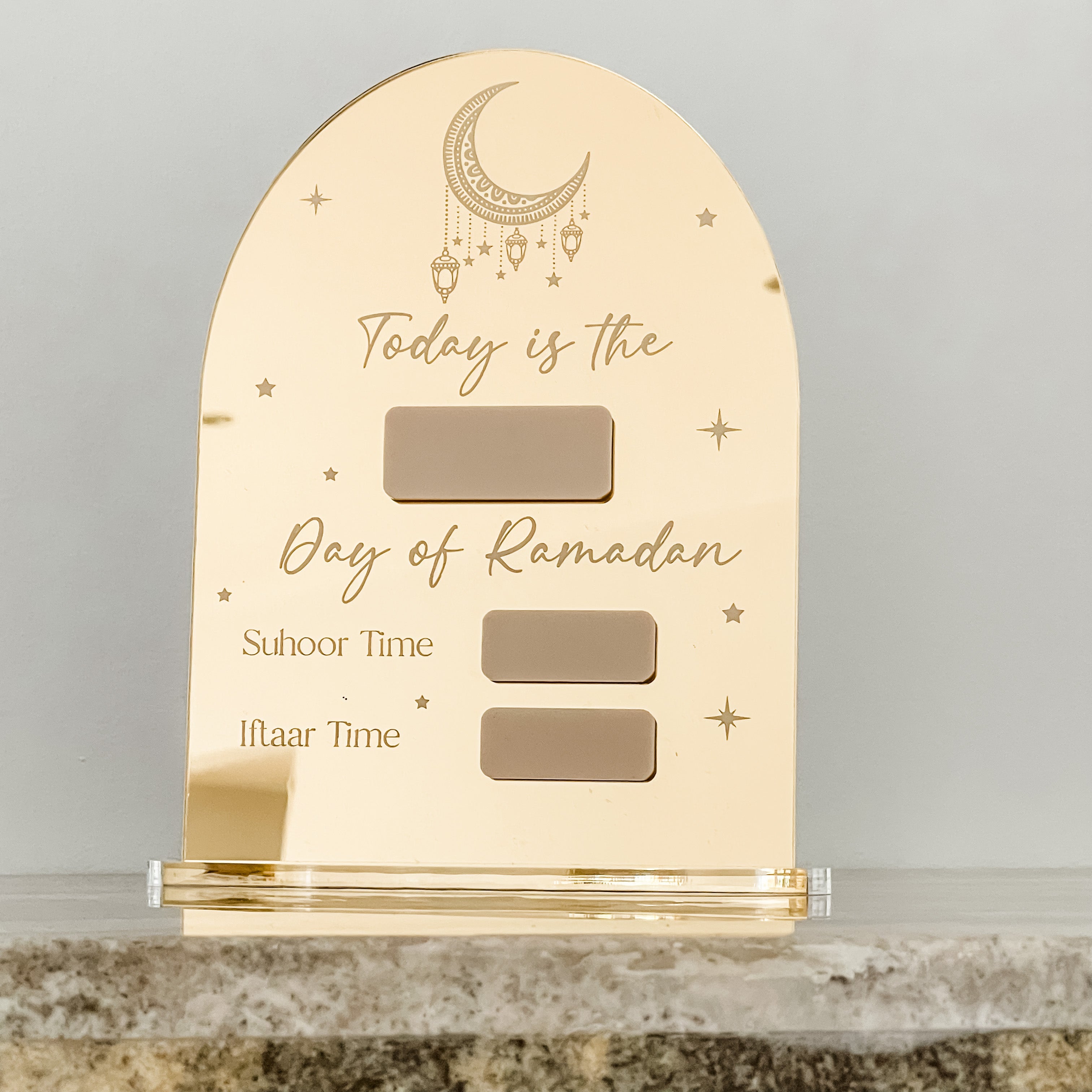 Ramadhan Luxury Mirror Countdown Sign