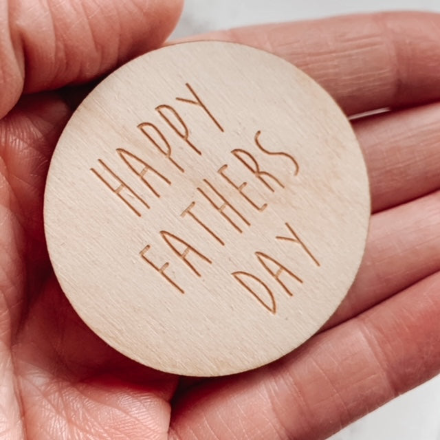 Happy Father's Day Engraved Cake Charm