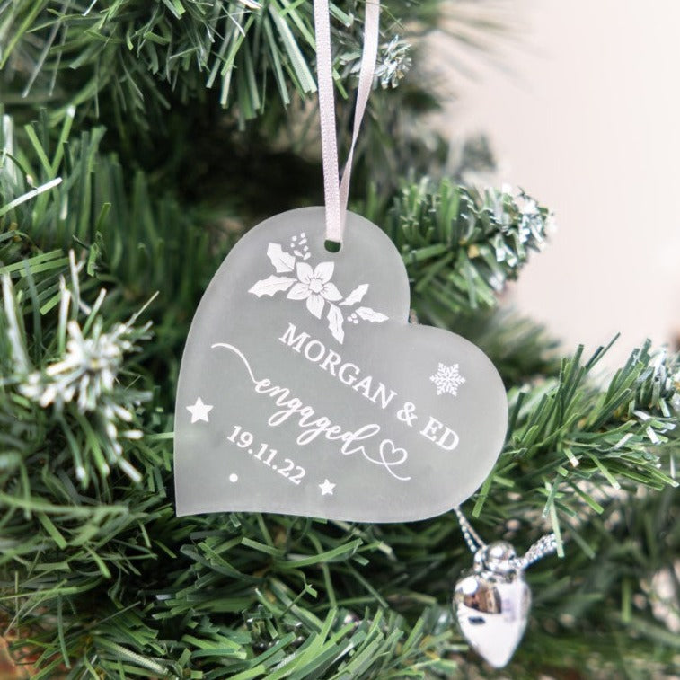 Engagement Christmas Ornament