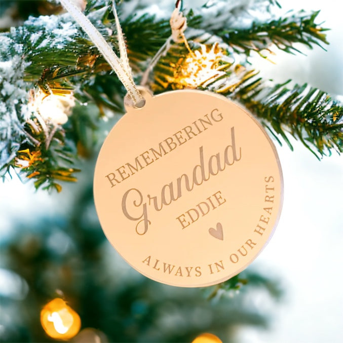 Gold Mirror Remembrance Keepsake Hanging Tag