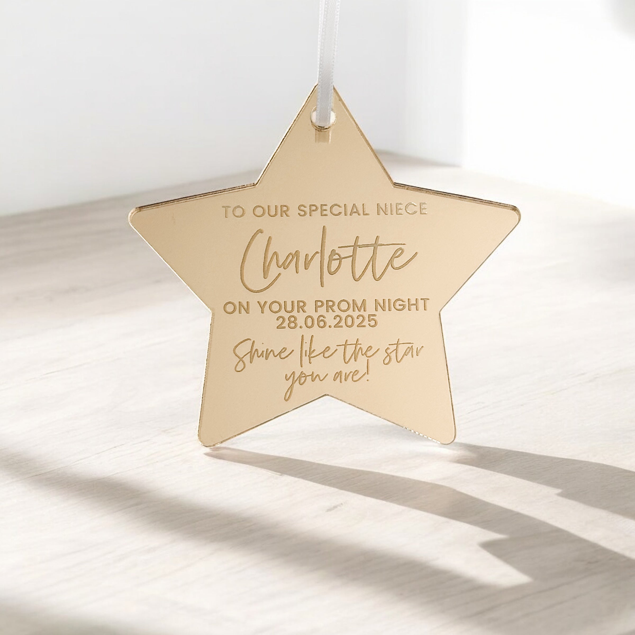 School Leavers Prom Star Personalised Keepsake