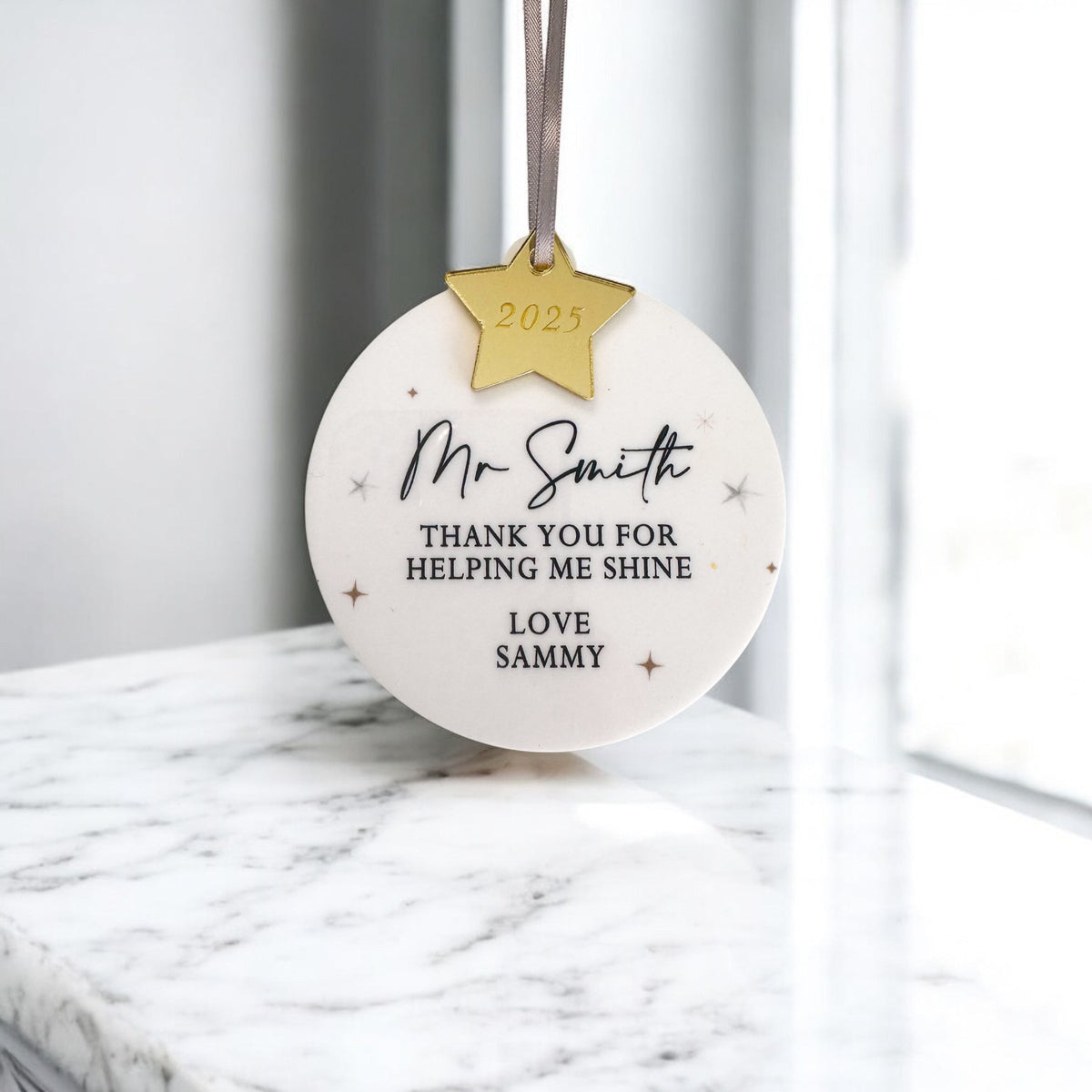 Thank You Teacher Personalised Star Gift