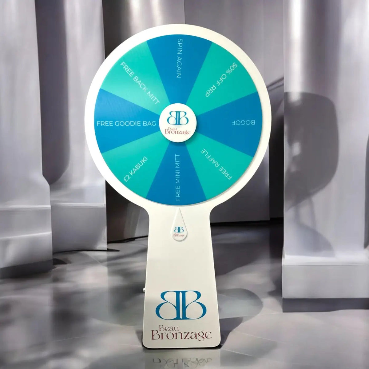 Custom spinning wheel – event spin display | bespoke signage stand