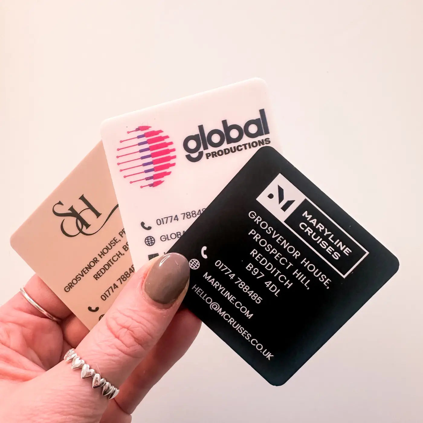 Acrylic business cards – custom double sided square premium branding
