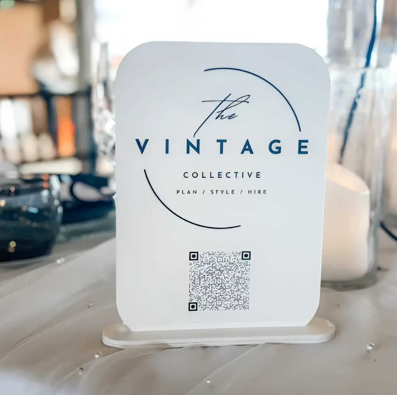 Acrylic business sign – custom branded display | luxury plaque made to order