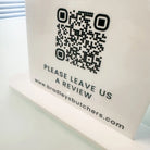 Acrylic business sign - luxury dome top custom branded display for retail & events
