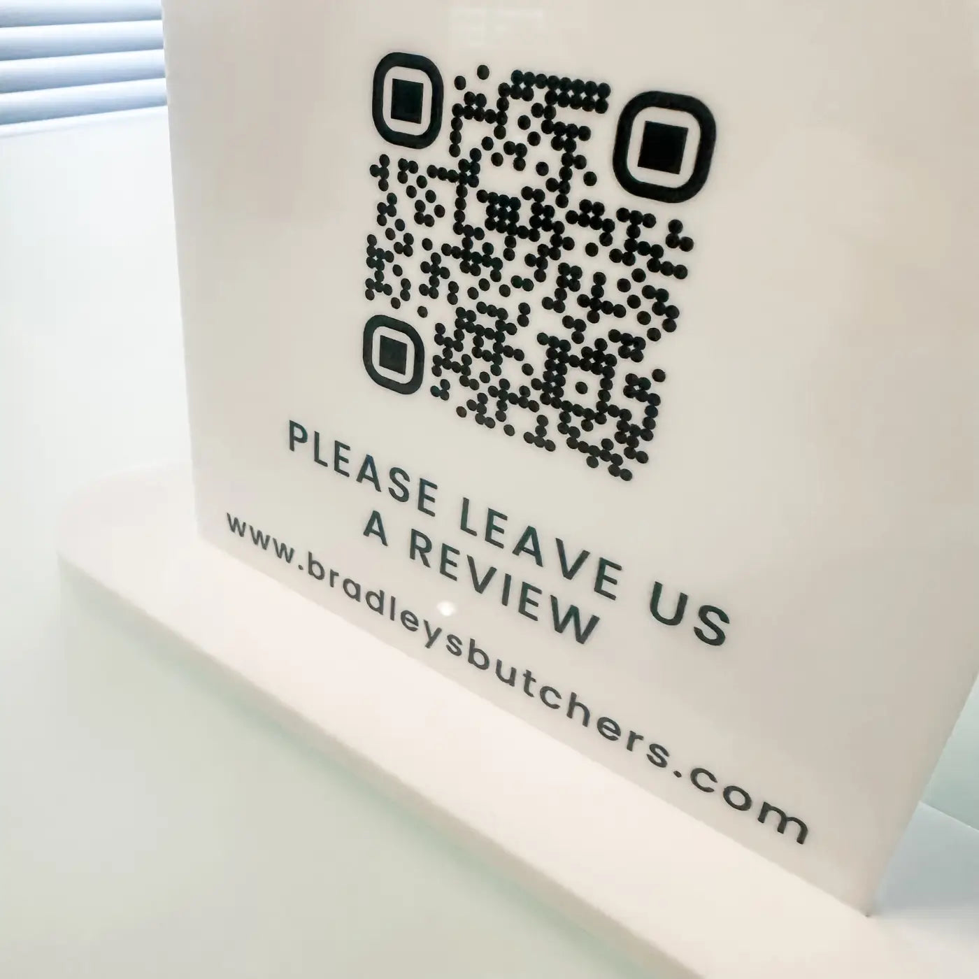 Acrylic business sign - luxury dome top custom branded display for retail & events