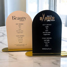 Acrylic dome display sign – luxury menu board | personalised tea coffee signage