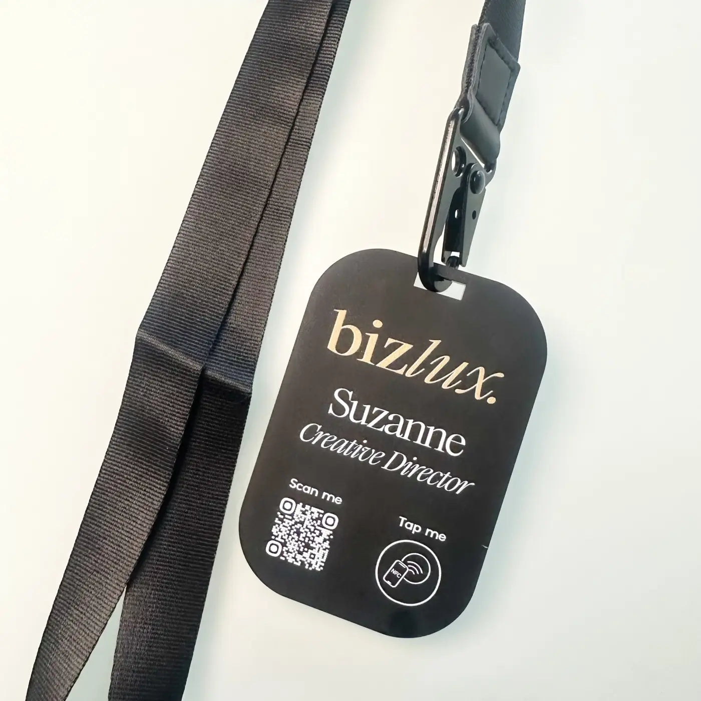 Acrylic lanyard tag - custom badge with nfc id | business