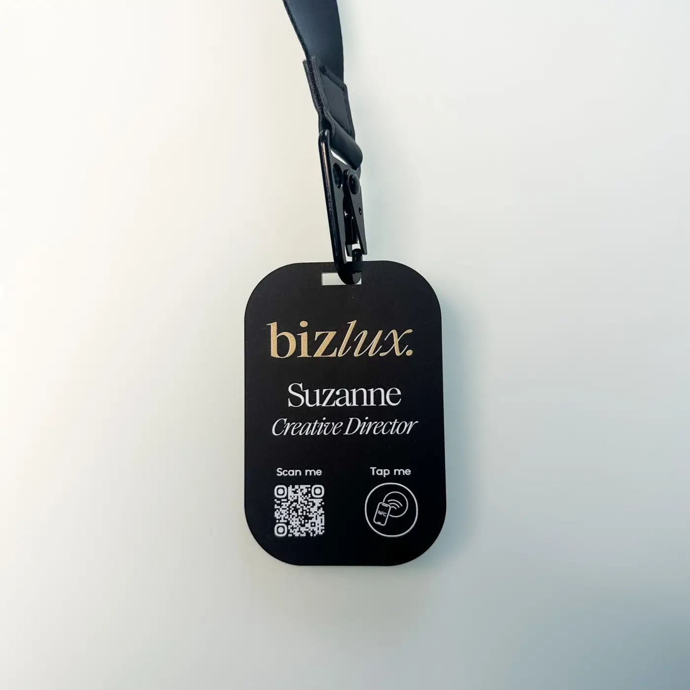 Acrylic lanyard tag - custom badge with nfc id | business