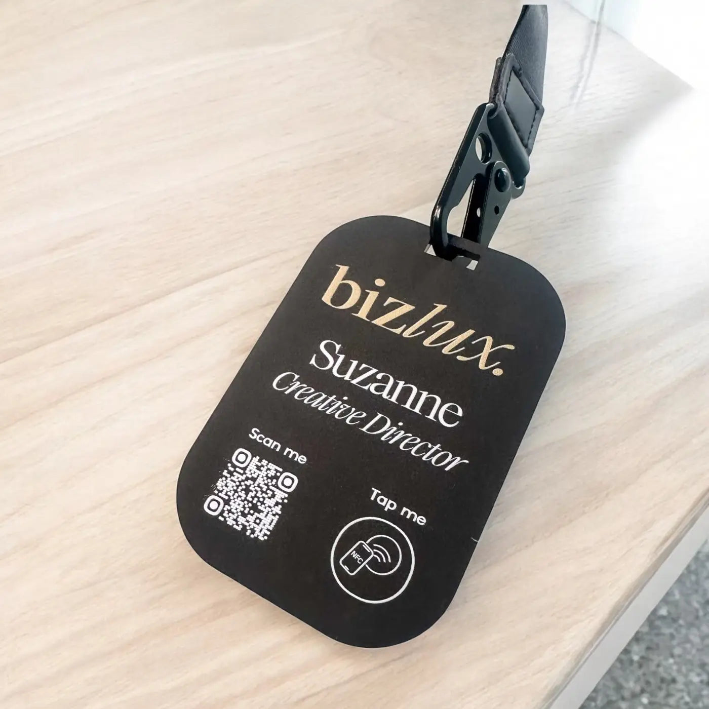 Acrylic lanyard tag - custom badge with nfc id | business