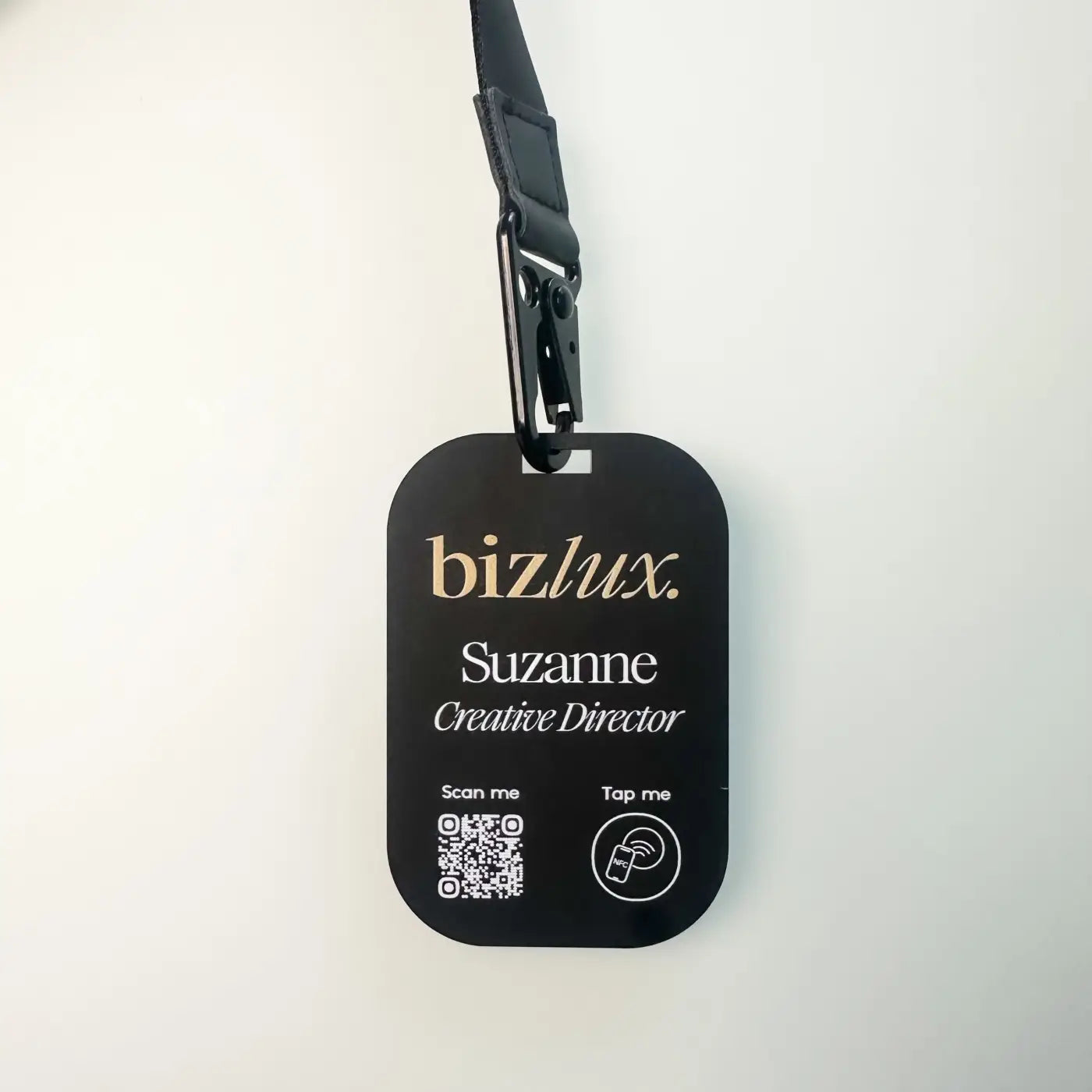 Acrylic lanyard tag - custom badge with nfc id | business