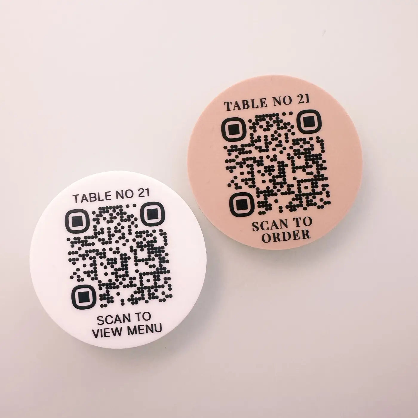 Acrylic qr order sign - personalised | uv printed contactless display