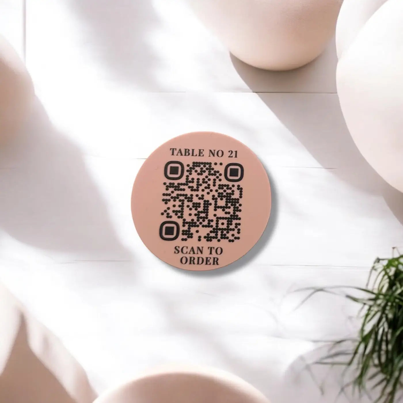 Acrylic qr order sign - personalised | uv printed contactless display