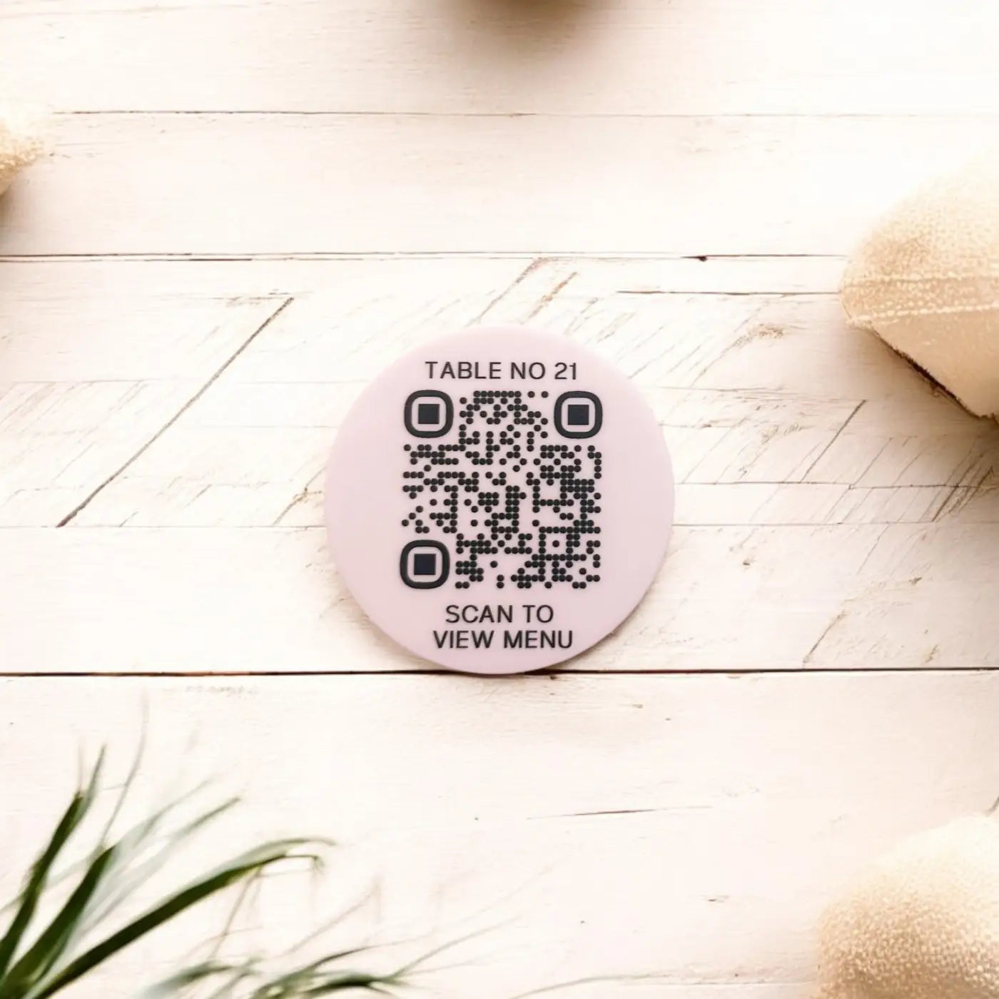 Acrylic qr order sign - personalised | uv printed contactless display