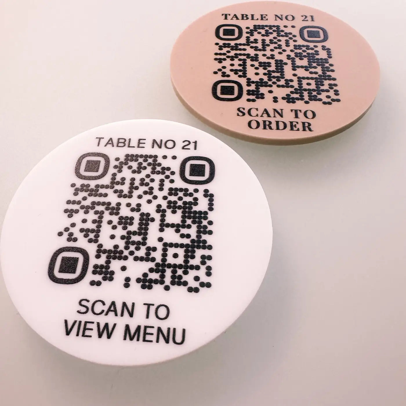 Acrylic qr order sign - personalised | uv printed contactless display