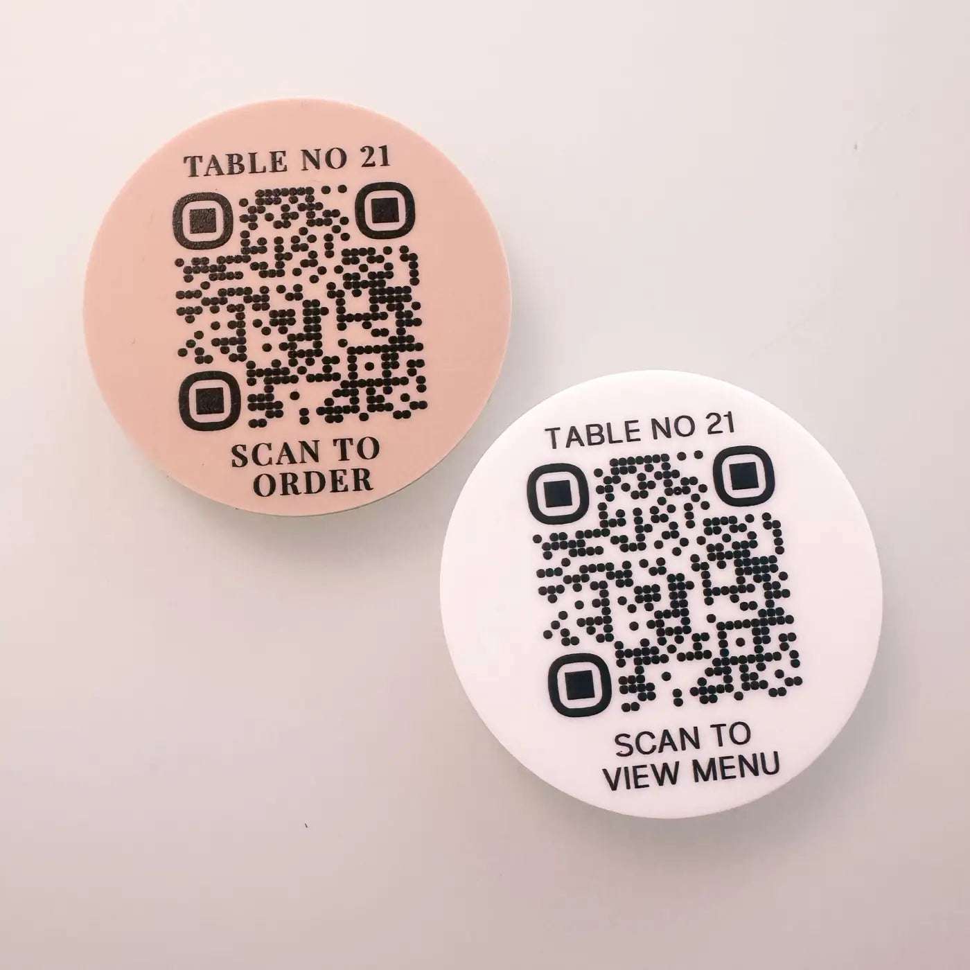 Acrylic qr order sign - personalised | uv printed contactless display