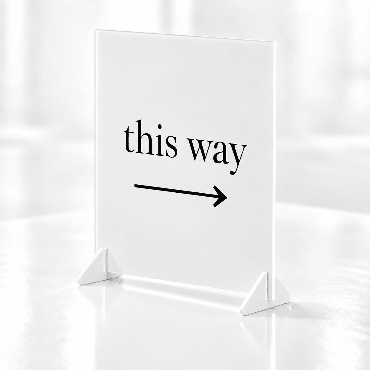Acrylic Sign Feet for branded display areas