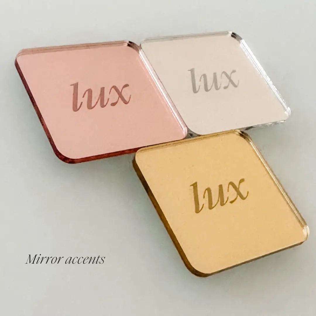 Acrylic social media sign – luxury custom mirror with precision cut edges