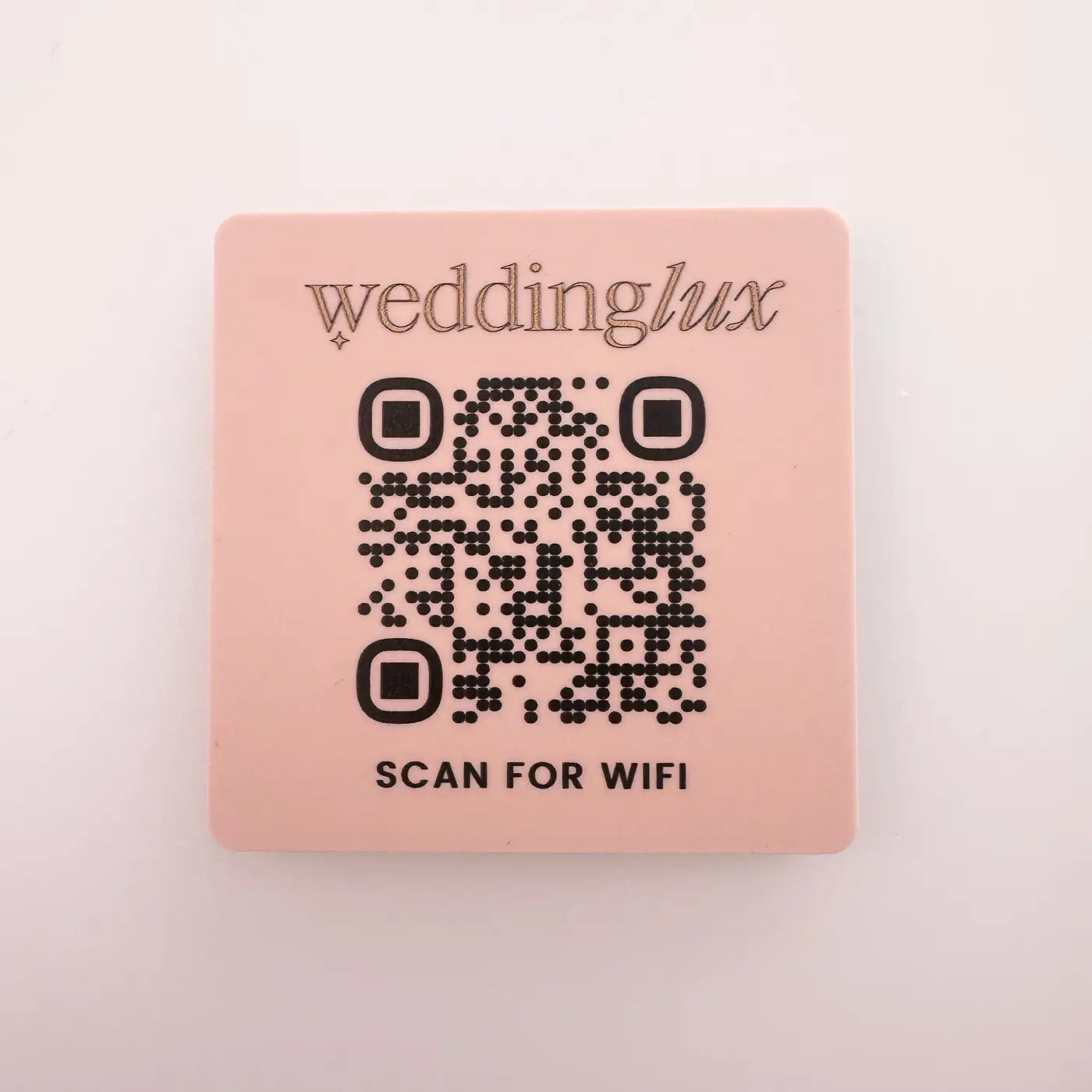 Acrylic wifi code sign – custom qr display | luxury signage