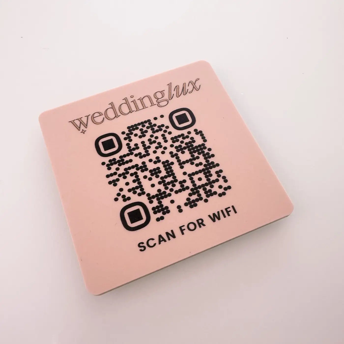 Acrylic wifi code sign – custom qr display | luxury signage