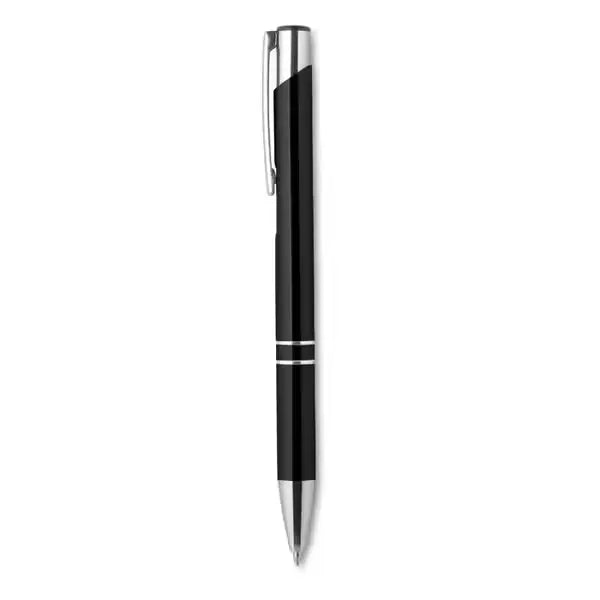 Aluminium push-button pen – premium writing pens | smooth ink ballpoint | pack of ten - branded merchandise