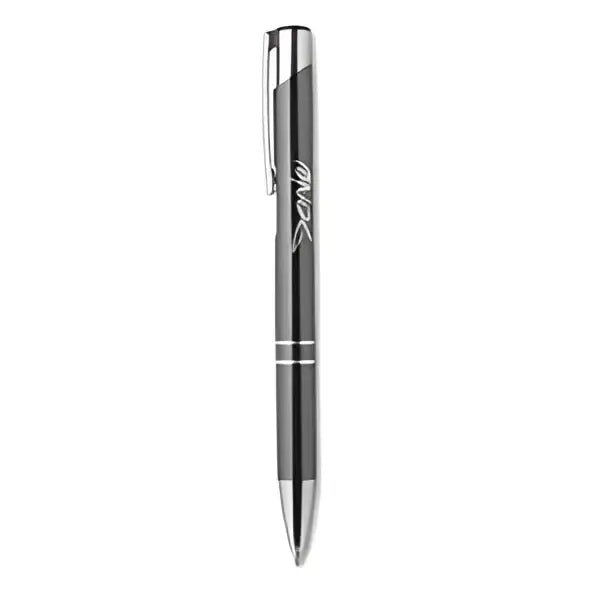 Aluminium push-button pen – premium writing pens | smooth ink ballpoint | pack of ten - branded merchandise