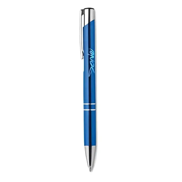 Aluminium push-button pen – premium writing pens | smooth ink ballpoint | pack of ten - branded merchandise