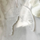 Angel wings keepsake – personalised baby loss memorial gift | luxury tribute
