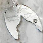 Angel wings keepsake – personalised baby loss memorial gift | luxury tribute