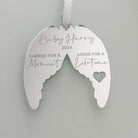 Angel wings keepsake – personalised baby loss memorial gift | luxury tribute