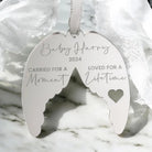 Angel wings keepsake – personalised baby loss memorial gift | luxury tribute
