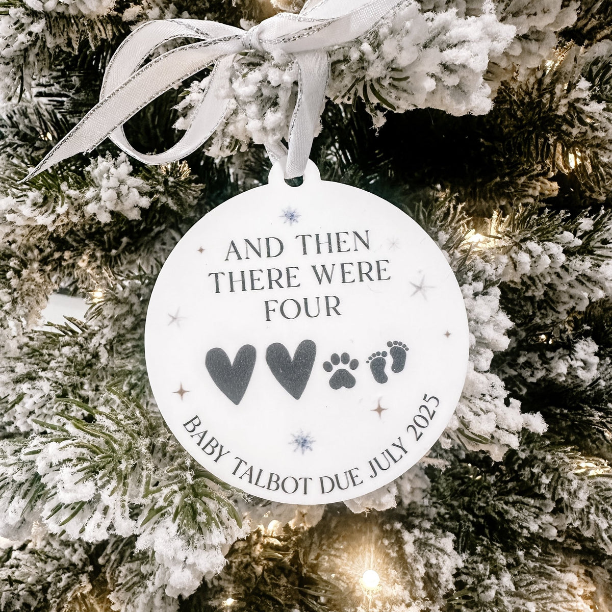 Personalised baby's first Christmas bauble for festive baby keepsakes