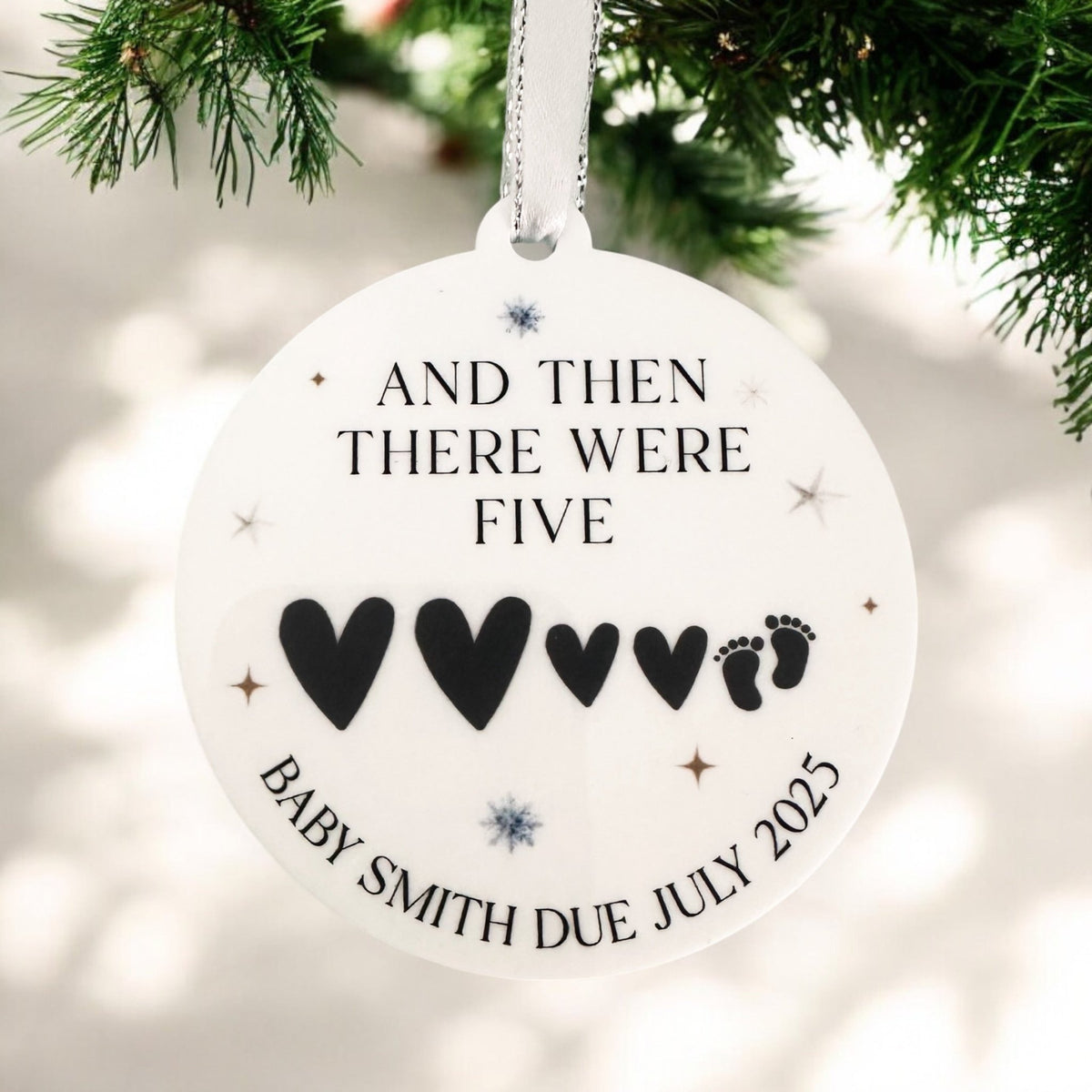 Personalised baby's first Christmas bauble for baby's first Christmas keepsakes